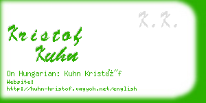 kristof kuhn business card